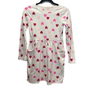 New Cat & Jack Valentine’s Day Hearts Play Dress With Pockets Size Large 10-12